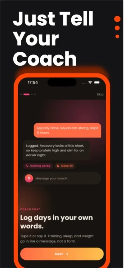 Fitness Max official promotional screenshot with sample app content